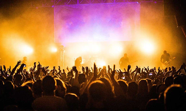 Concert rentals A concert with colorful stage lighting