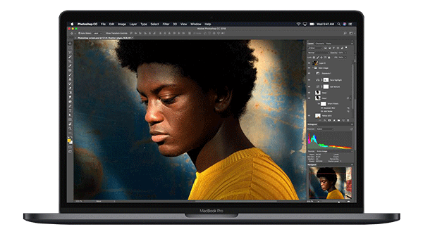 Rent a MacBook Pro for Creative and Development Projects MacBook Pro with Photoshop