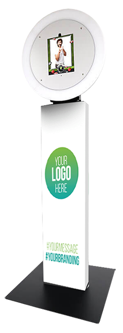 Budget Friendly Photo Booth Rentals Two people inside a photobooth interacting with the available image filters